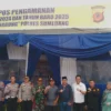 Anggota DPRD Kabupaten Sumedang bersama Forkopimcam Cimanggung saat pantau Pos Pam Nataru. (Yanuar/Jabar Ekspres)