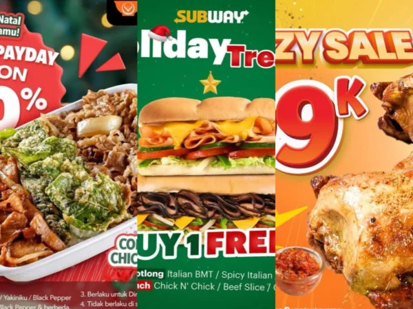 Promo Tahun Baru Klaim di Yoshinoya, Subway, dan Emados Spesial Desember 2024