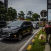 Antrean kendaraan mobil di gerbang keluar Tol Pasteur, Kota Bandung, Jum'at (27/12). Foto: Dimas Rachmatsyah / Jabar Ekspres