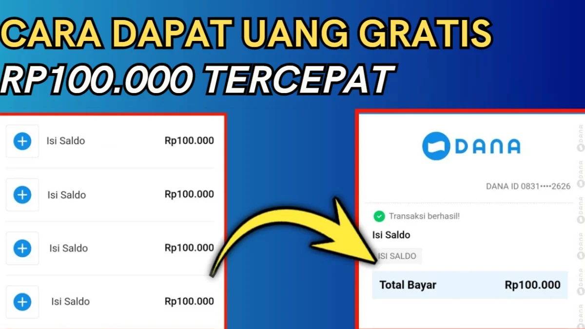 Gampang Banget Dapat Rp100.000 dari Aplikasi Uang Gratis Terpopuler 2024