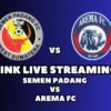 LINK Live Streaming Semen Padang vs Arema FC, Pekan Ke-17 BRI Liga 1 2024/2025, Hari Ini!