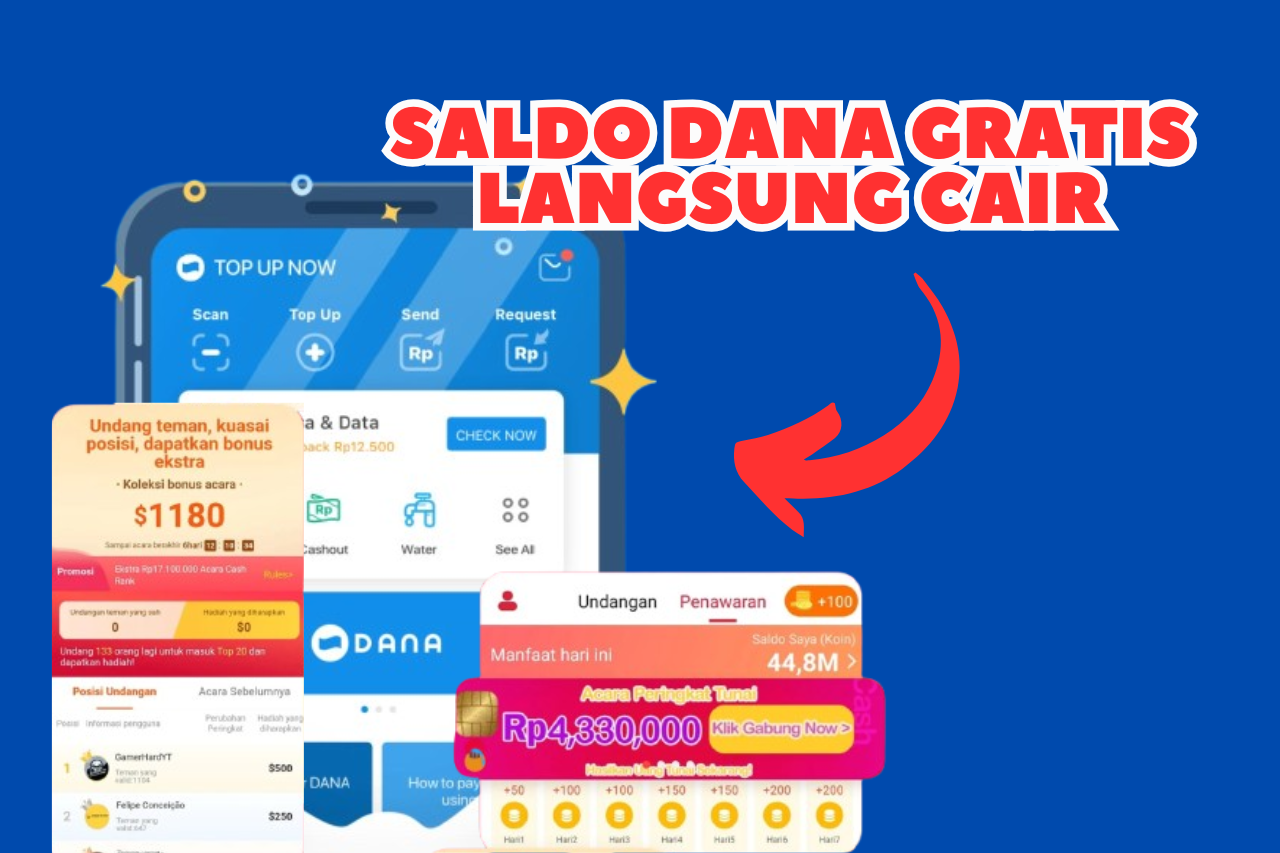 Saldo DANA Gratis Harian Rp120.000 Langsung Cair Ke Rekening Lewat Ini