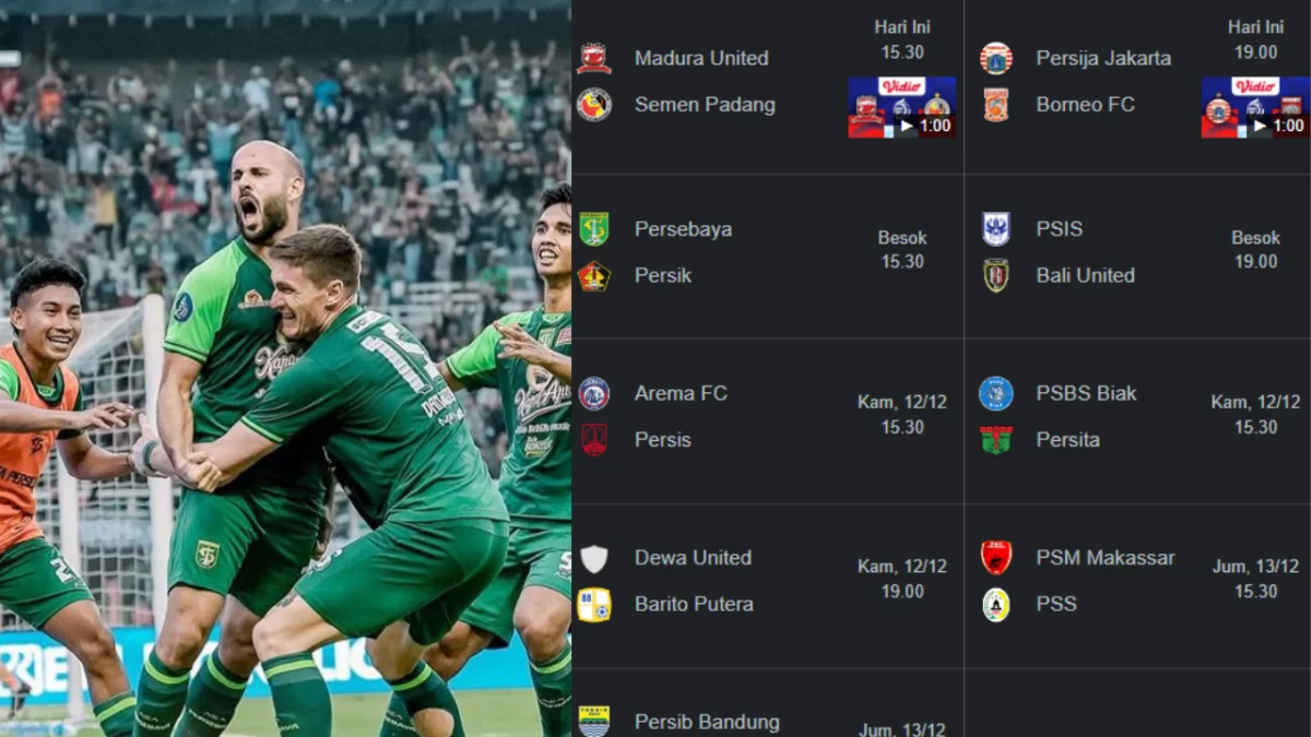 Jadwal BRI Liga 1 2024/2025 Pertandingan Pekan Ke-14, Lengkap!