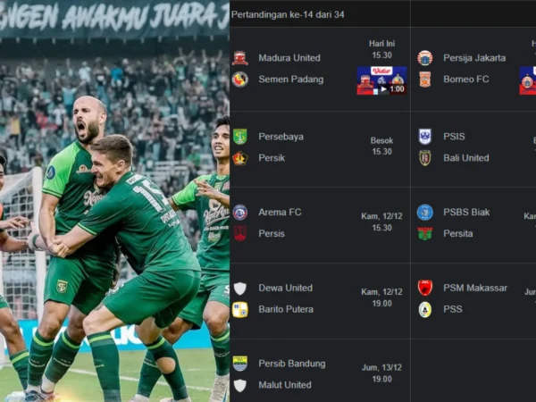 Jadwal BRI Liga 1 2024/2025 Pertandingan Pekan Ke-14, Lengkap!