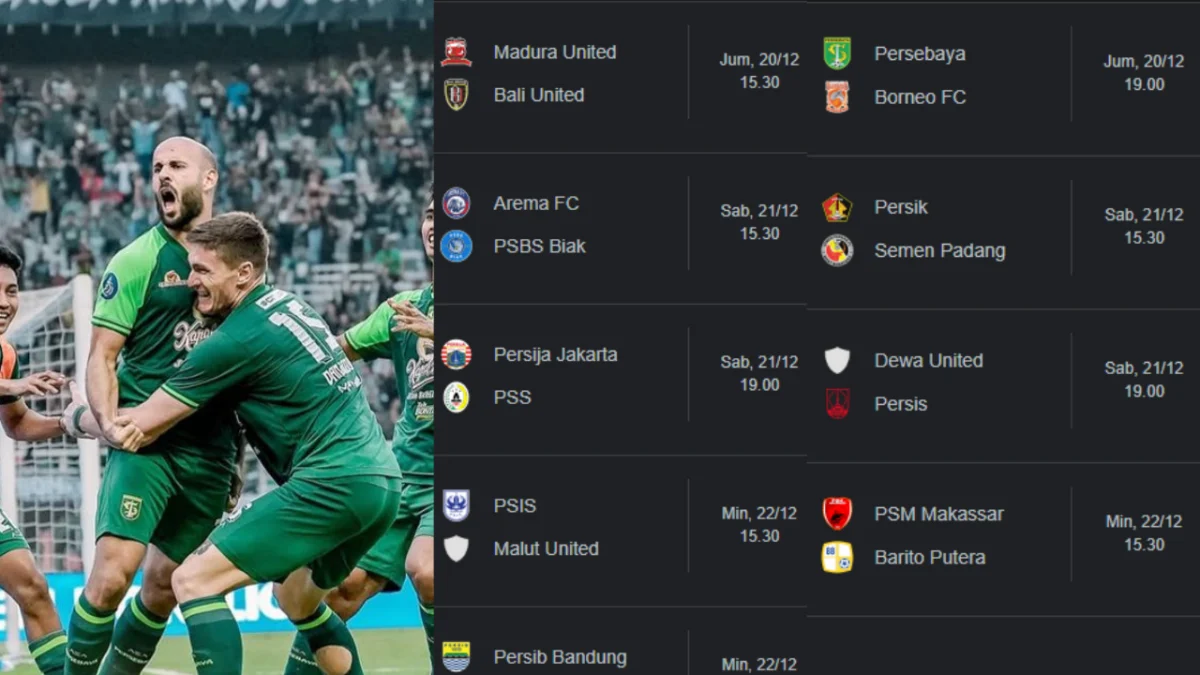 Jadwal Lengkap BRI Liga 1 2024/2025 Pekan Ke-16, Catat Tanggalnya!