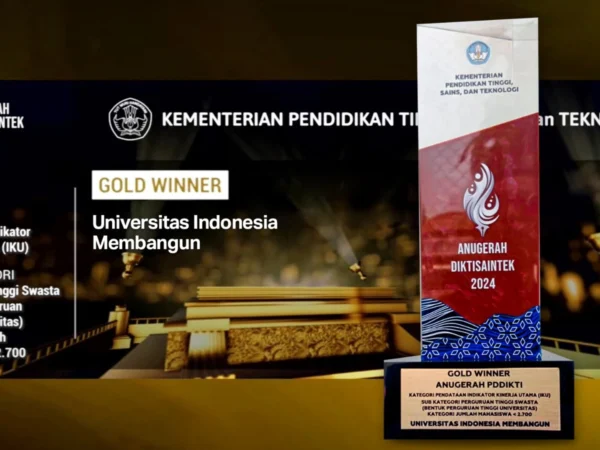 Universitas Indonesia Membangun (INABA) kembali menorehkan prestasi gemilang dengan meraih penghargaan tertinggi Gold Winner Anugerah PDDIKTI 2024.