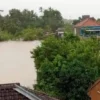 Perkampungan warga di Desa Mekarsari, Kecamatan Agrabinta, Kabupaten Cianjur, tergenang banjir setinggi 2 meter akibat Sungai Cibuni meluap. (foto/ANTARA)