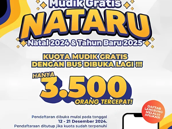 Jadwal dan Cara Daftar Mudik Gratis Nataru 2024/2025 Dengan Pilihan Transportasi Lengkap