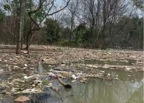 Kondisi Bendungan Leuwikeris pasca hujan deras. (Cecep Herdi / Jabar Ekspres)