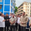 Sejumlah Menteri saat mengunjungi Rusunawa Rancaekek, Kabupaten Bandung, Rabu (18/12). (Foto/ANTARA)