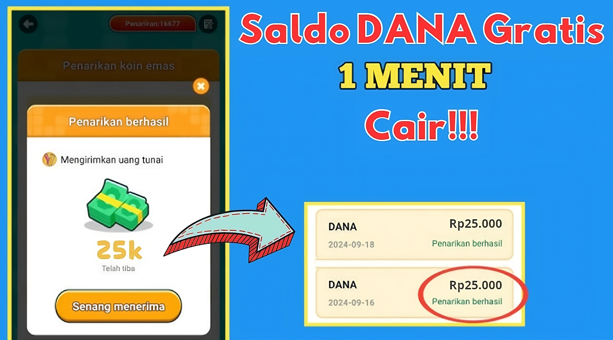 Cara Cepat Dapat Saldo DANA Gratis Rp50.000, Hanya Butuh 1 Menit!