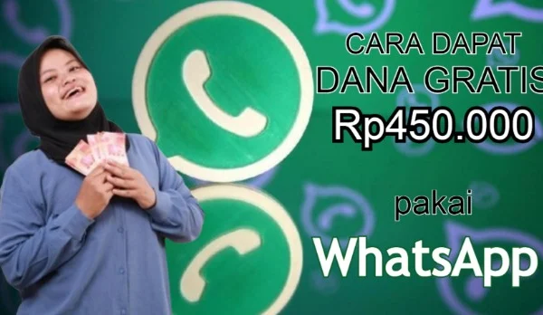 ILUSTRASI cara dapat DANA GRATIS pakai WA