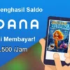 Saldo DANA gratis dari main game satu jam