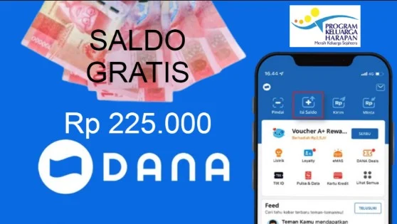 Saldo DANA Gratis dari bantuan sosial pemerintah.