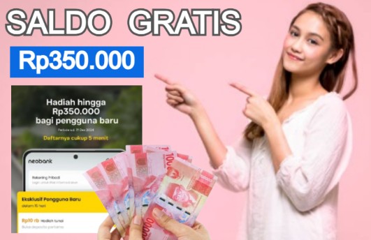 Saldo Gratis siap cair dari aplikasi penghasil uang.