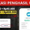 Dalam era digital ini, menghasilkan uang dari internet semakin mudah dengan menggunakan aplikasi penghasil uang yang sudah terbukti membayar.