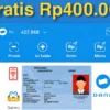 Terima Saldo Dana Rp400 Ribu dengan Data KTP