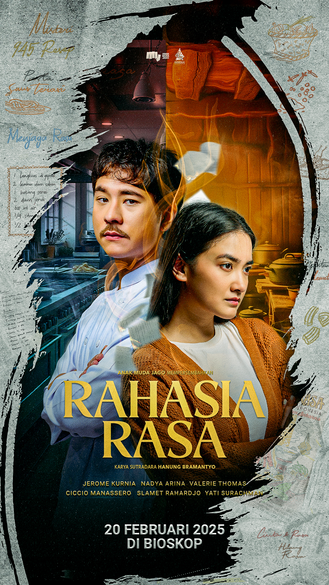 Sebuah undangan ke dunia penuh masakan, rahasia, dan rasa. Menampilkan @jeromepret dan @nadyaarina film RAHASIA RASA akan membawa Anda dalam perjalanan menyentuh hati, di mana makanan menjadi bahasa cinta dan kenangan.