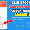 Sekali Tarik Cair Saldo DANA Gratis Rp234.000 Hanya Memasukkan Nomor WA