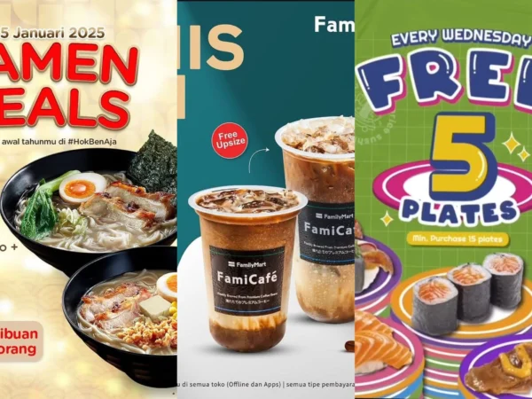 Promo Januari 2025, Klaim Hematnya di HokBen, Family Mart & SushiGo