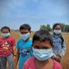 Ilustrasi antisipasi penyebaran virus HMPV, sejumlah anak-anak pakai masker. Jabar Ekspres/Suwitno/