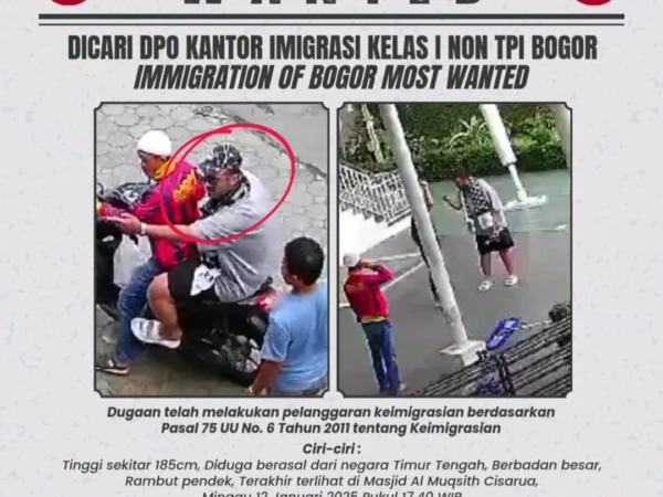 WNA asal Arab diamankan Kantor Imigrasi Bogor/Postingan akun instagram @imigrasibogor