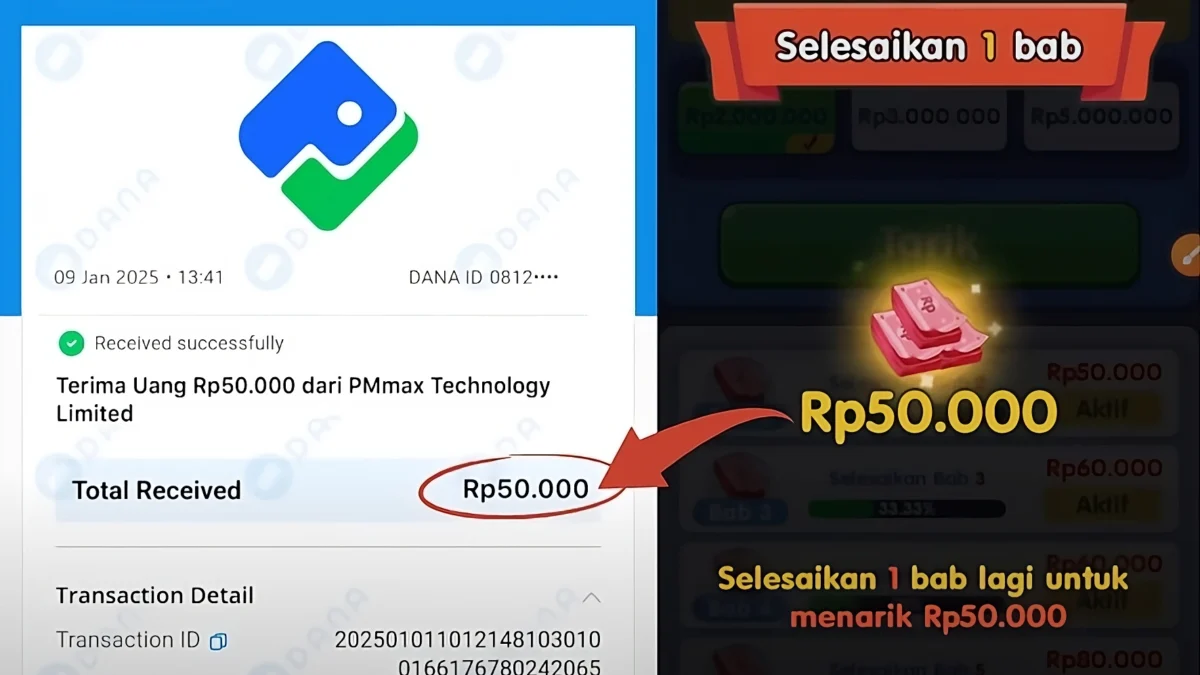 Cara Menarik Saldo Ewallet Rp50.000 di Aplikasi Penghasil Uang Terbukti Membayar