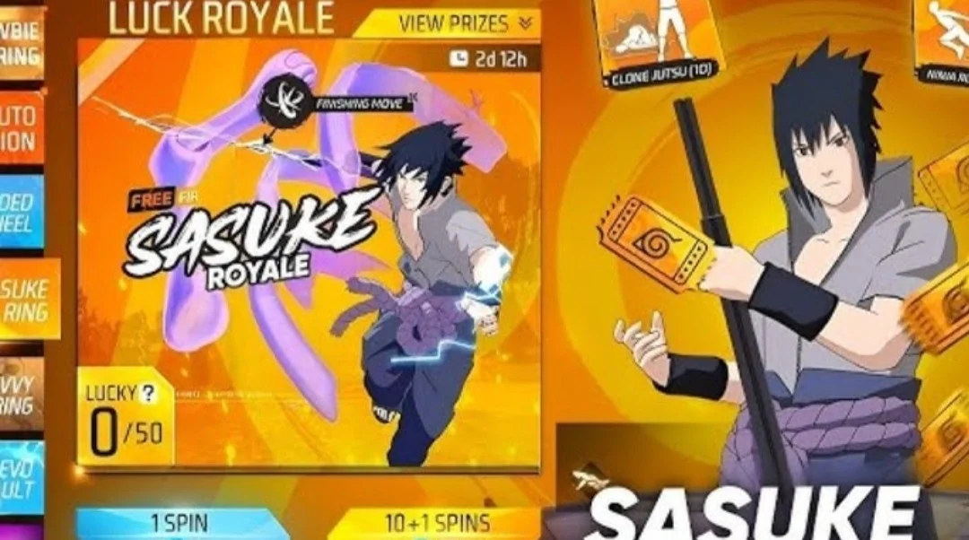 Begini Cara Dapatkan Bundle Sasuke Gratis di Free Fire x Naruto