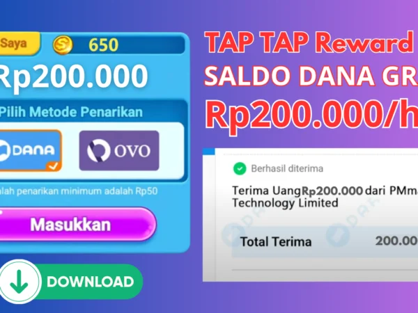 TAP TAP Saldo DANA Rp 200.000 Gratis per Hari Langsung Cair