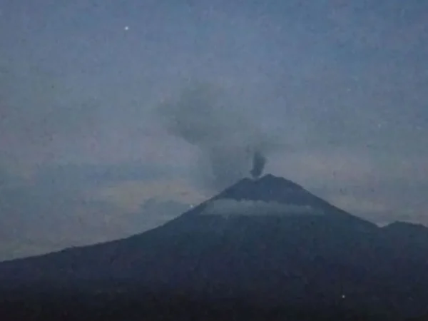 Gunung Semeru erupsi sebanyak 10 kali di awal Tahun Baru 2025. (Foto/ANTARA)