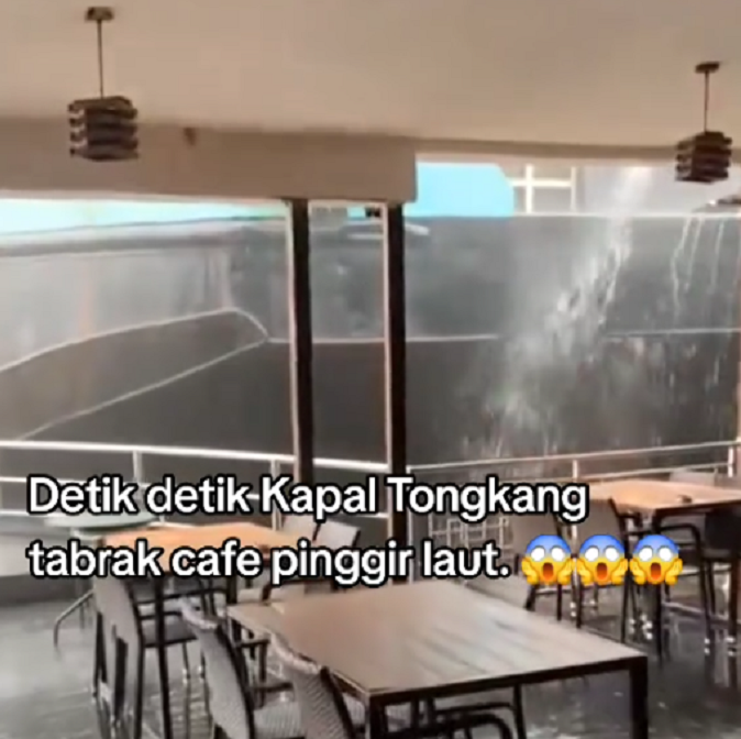 Viral! Kapal Tongkang Menabrak Cafe Panorama Samarinda, Siapa Pemilik Cafenya?