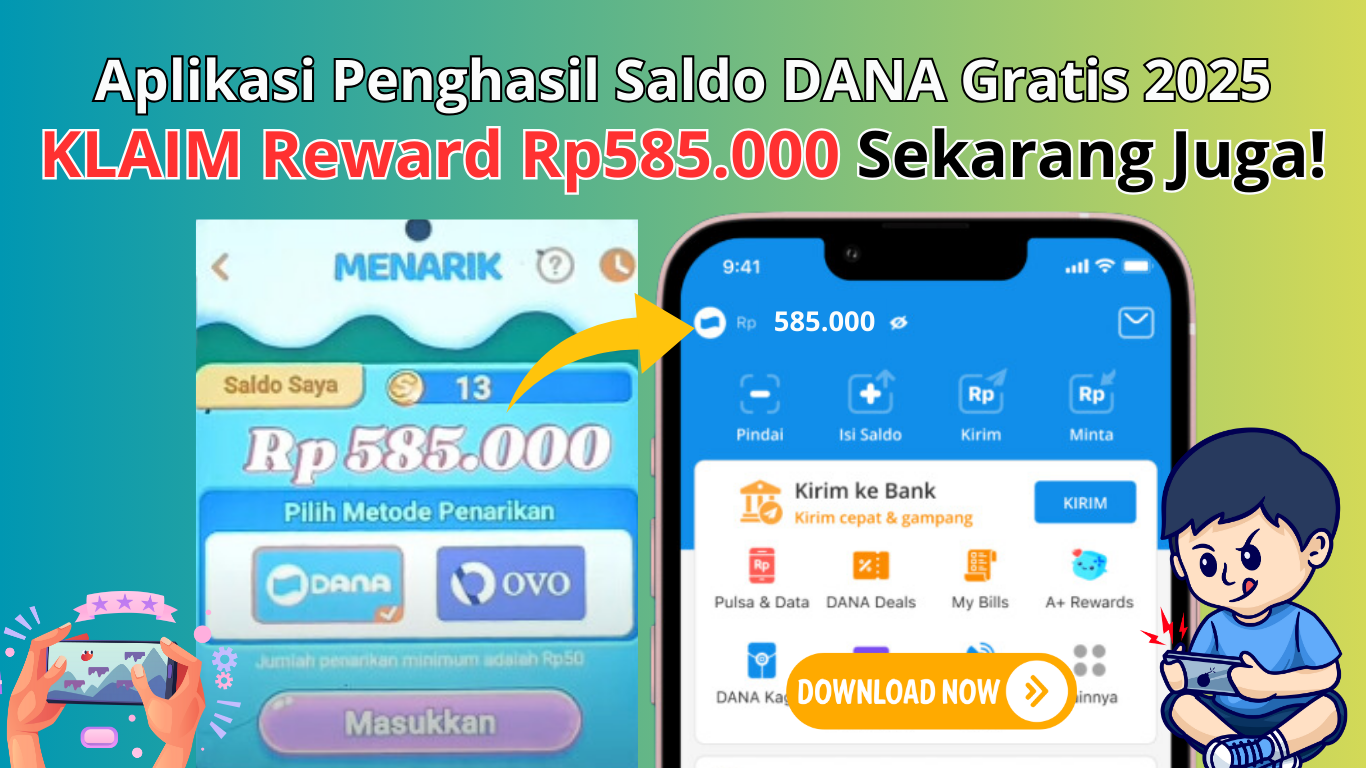 Main Game 5 Menit Doang Terima "Reward" Saldo hingga Rp585.000 Gratis ke Ewallet DANA