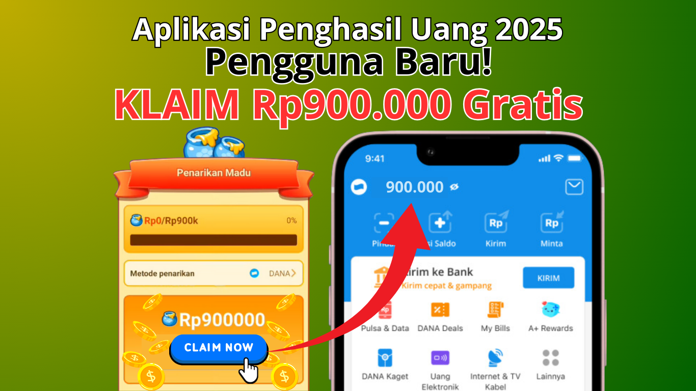 KLAIM "Reward" Saldo DANA Rp900.000 Gratis di Aplikasi Ini