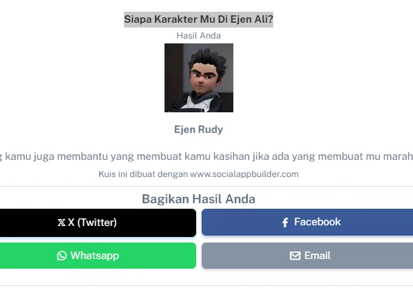 Link Ujian Siapa Karakter Mu Di Ejen Ali? via Google Form DISINI Gratis