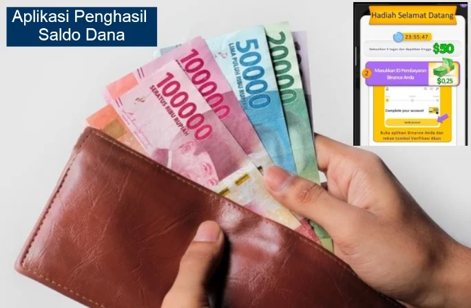 ILUSTRASI Aplikasi penghasil saldo Dana Gratis.