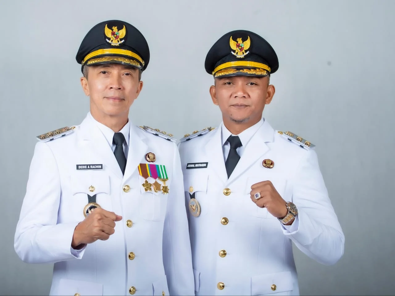 Wali Kota Bogor, Dedie A. Rachim dan Wakilnya, Jaenal Mutaqin. (Yudha Prananda / Jabar Ekspres)