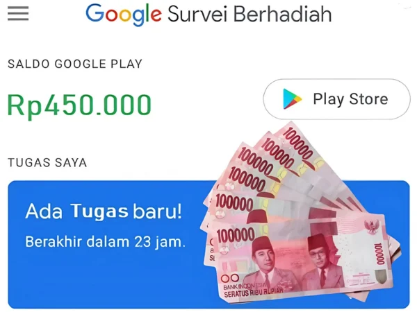 Cara cepat dapat uang dari Aplikasi Google Opinion reward.