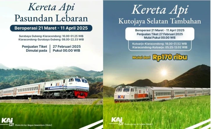 Dua kereta api tambahan yang akan dioperasikan KAI Daop 2