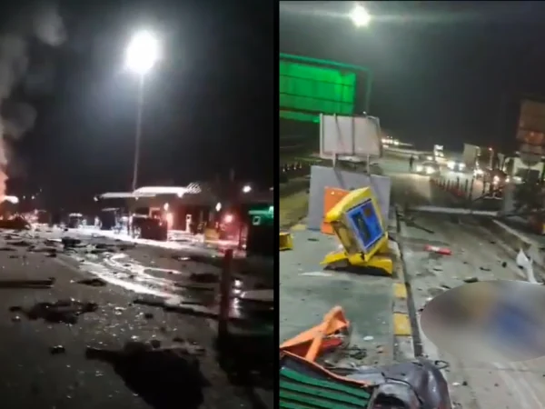 Kecelakaan beruntun di Gerbang Tol Ciawi 2 Bogor/ Foto: Dok Disway/