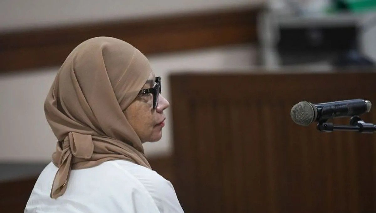 Terdakwa kasus korupsi pengadaan gas alam cair (LNG) Karen Agustiawan. (foto/ANTARA)