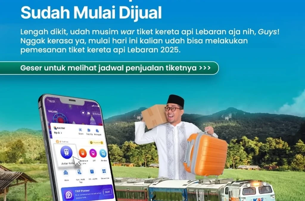 KAI Buka Pemesanan Tiket Lebaran, Persiapkan Dengan Baik Agar Tidak Kehabisan, Berikut Jadwalnya