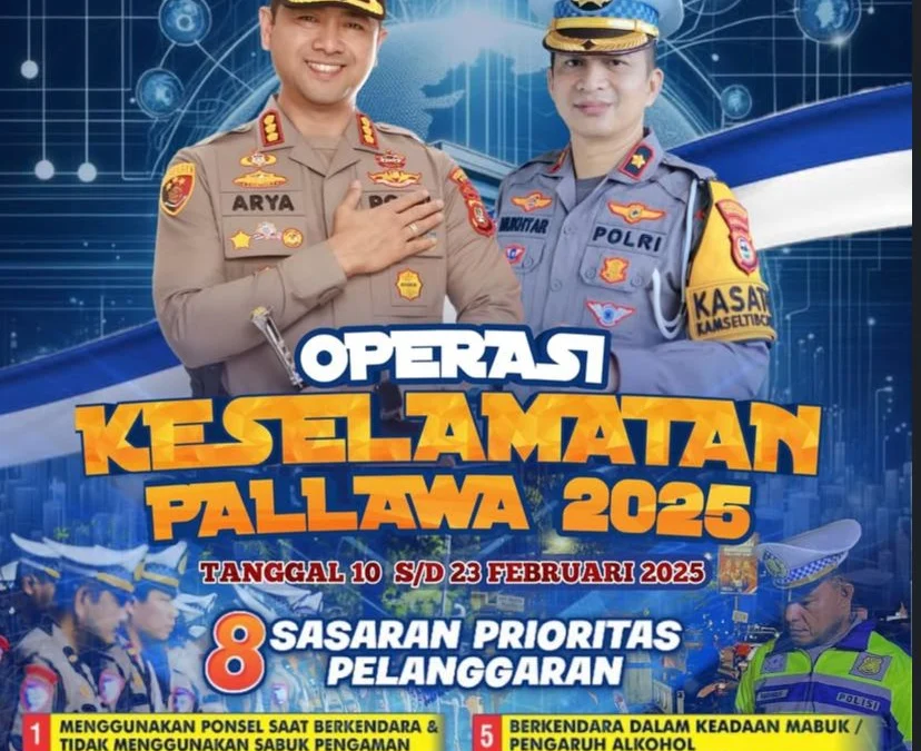 8 Sasaran Prioritas Pelanggaran OPERASI KESELAMATAN PALLAWA 2025 di Wilayah Makassar, Cek Jadwalnya