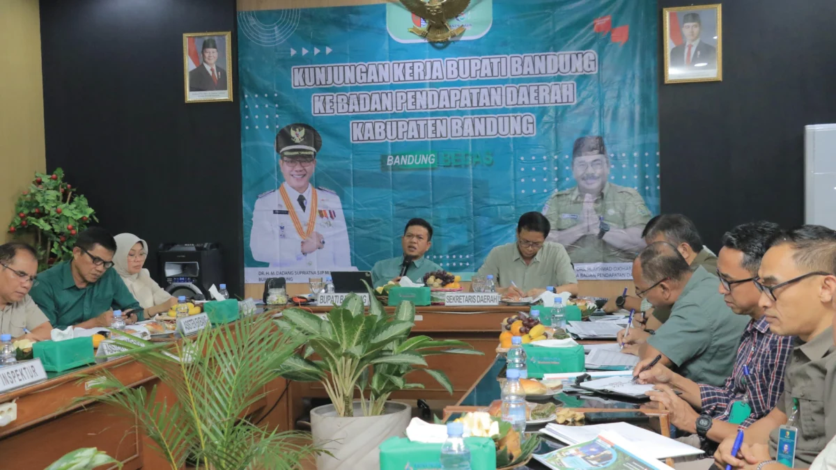 Bupati Bandung Dadang Supriatna saat melaksanakan Ekspose OPD di Bapenda Kabupaten Bandung. Foto Istimewa