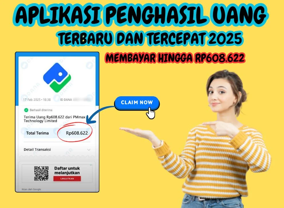 TERBARU Aplikasi Penghasil Uang Tercepat 2025 ini Membayar hingga Rp608.622
