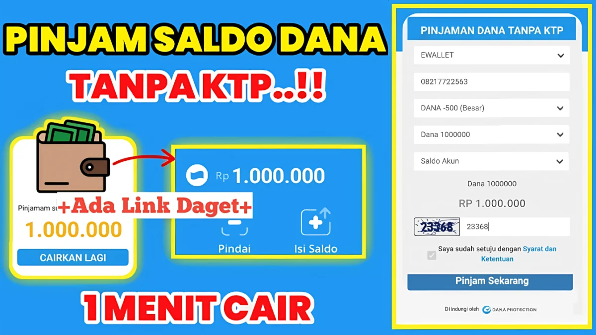 Cara Pinjam Saldo Dana Tanpa Dana Cicil Resmi OJK Langsung Cair ke Akun