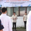 Wakil Wali Kota Cimahi, Adithia Yudhistira saat Sambutan dalam Apel Pasukan Siaga Bencana BPBD Cimahi (mong)