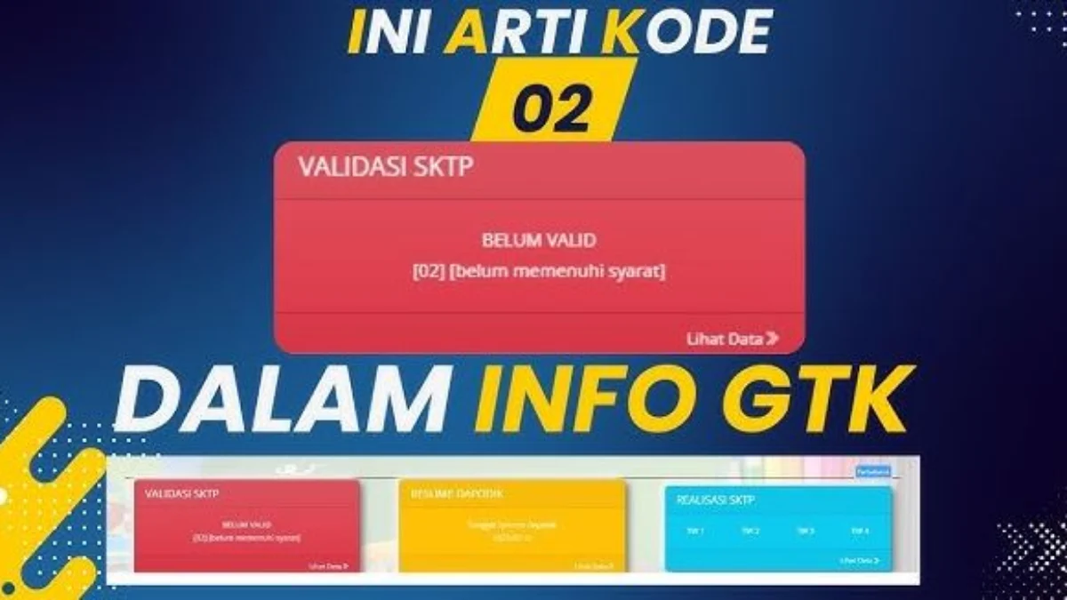 Ini Arti Kode 02, 04, 06, 07, 08, 13, 16, 17, 19 di Info GTK Saat Validasi TPG 2025