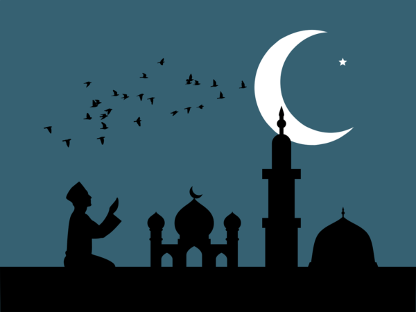 Ilustragi orang berdoa di bulan Ramadan. (foto/Pixabay)