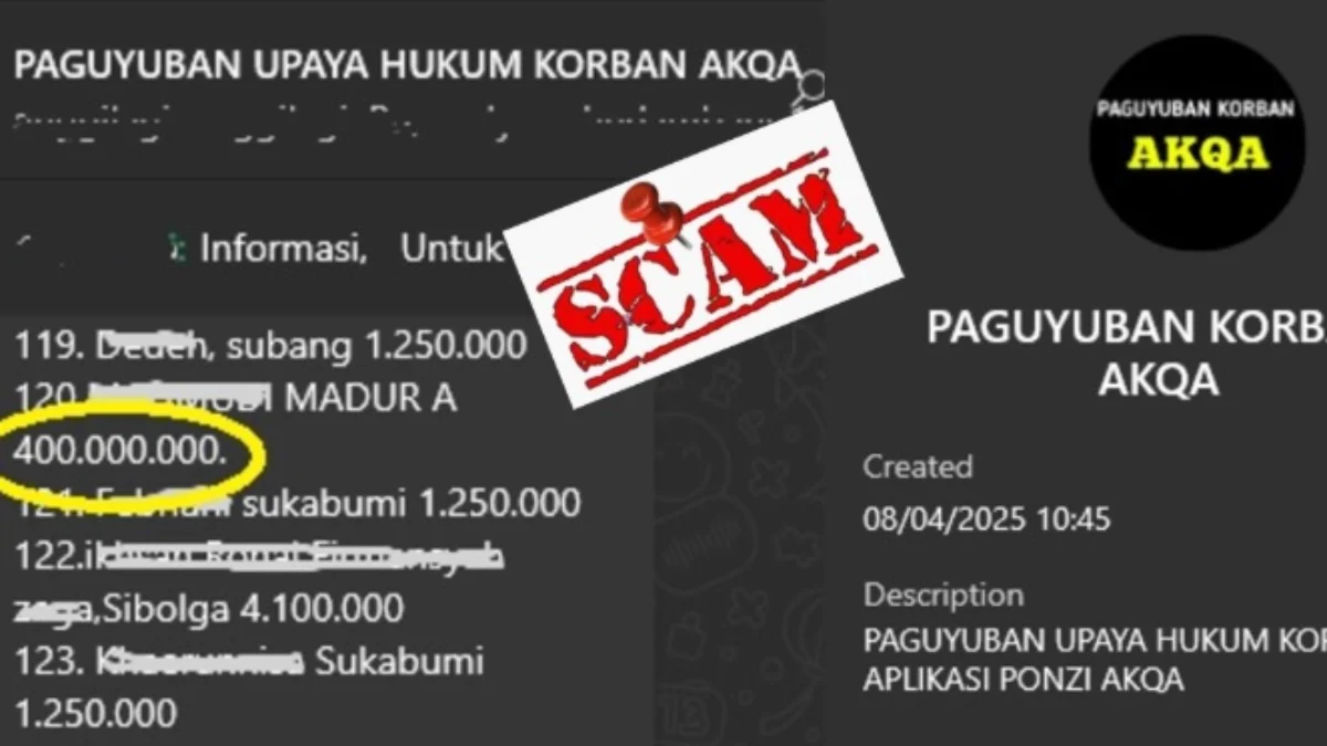 Kerugian Korban Aplikasi AKQA yang mencapai Rp400 juta