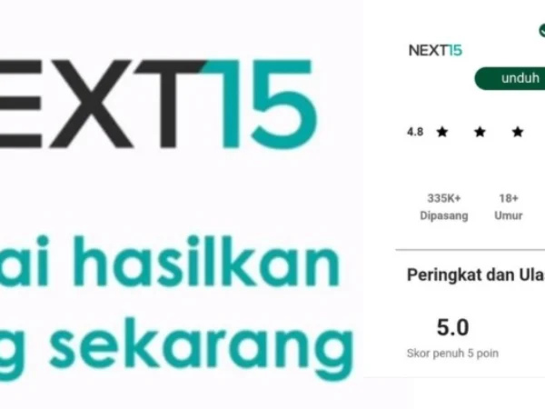 Promosi aplikasi Next 15 setelah libur perusahaan.